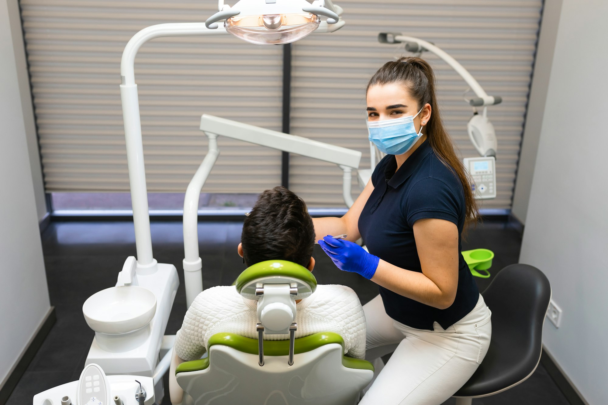 Man at dental check-up. Patient at the dentist's appointment