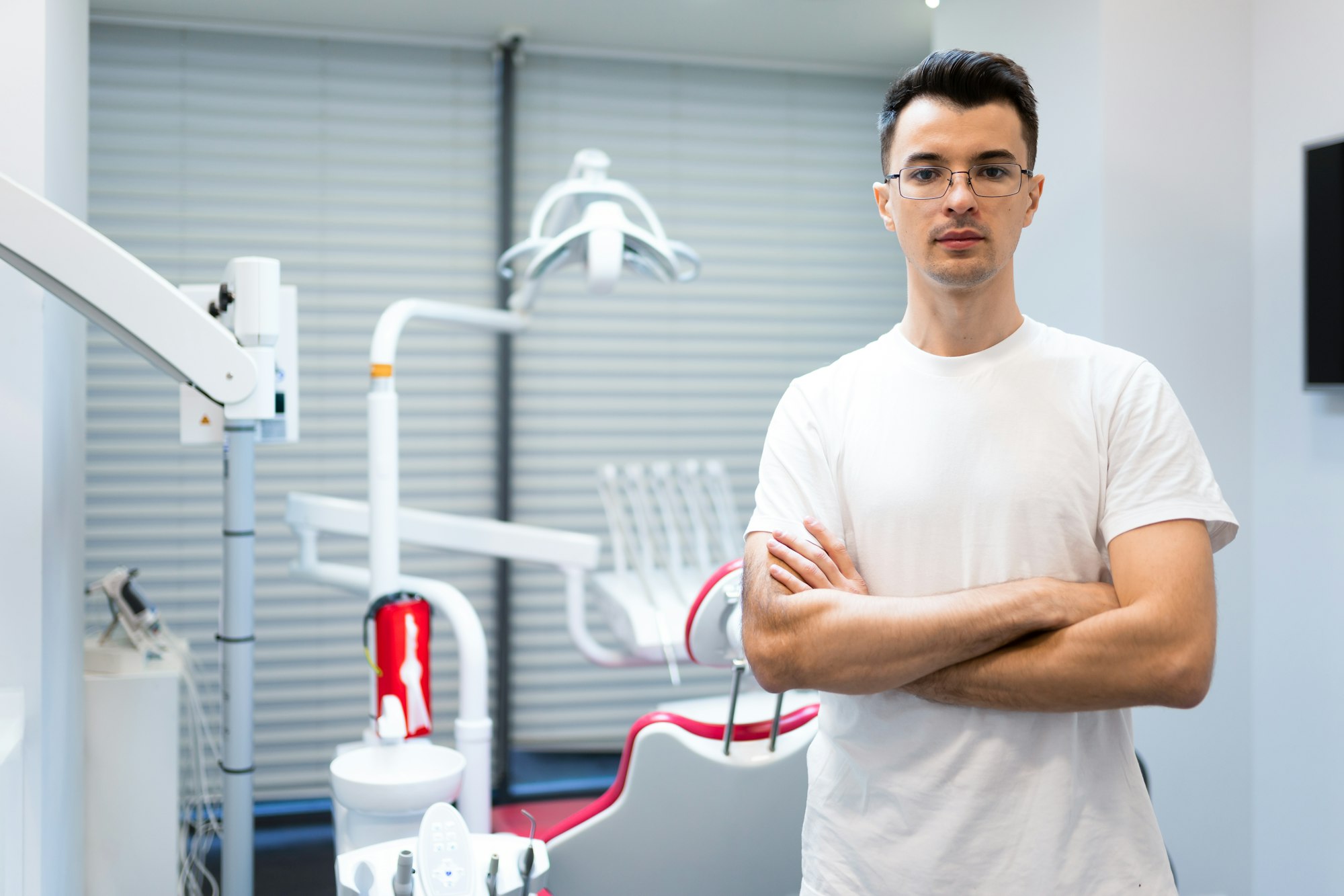 Portrait of dentist doctor in the office